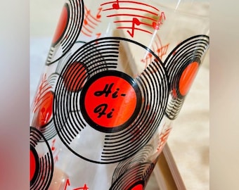 Vintage Vinyl Hi-Fi Glassware Set of 6