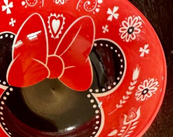 Minnie Mouse Ceramic Tidbit Bowls - Coral Leopard Print, Set of 3