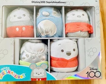 BRAND NEW - Squishmallows Disney 100th Anniversary 5-Pack collectible box set.