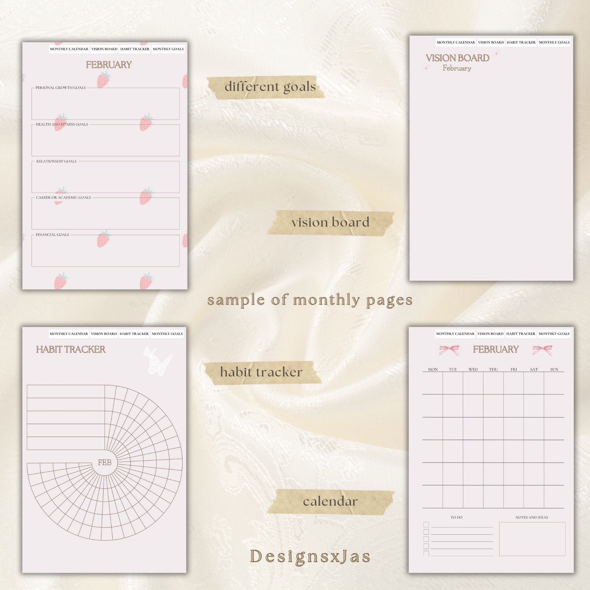 THAT Girl Coquette Planner 2024 | Digital Edition | Soft and Clean Girl ...