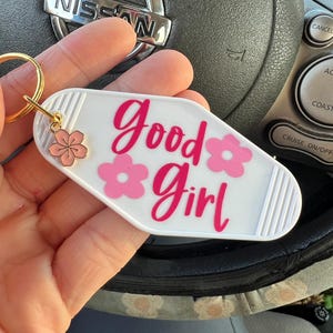 Good Girl Keychain: Booktok Inspired Car Accessory