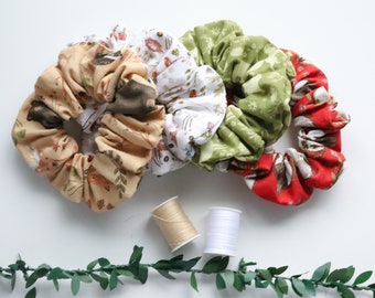 Scrunchie hair ties | set of 4 | woodland scrunchies