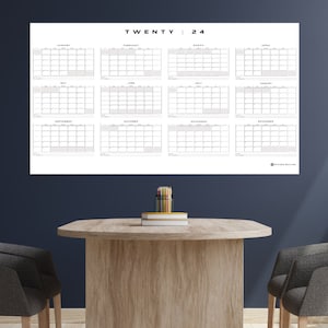 Printable Large 2024 Wall Calendar | 2024 Large Wall Planner | Annual ...