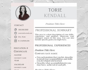 Professional Resume Template, Executive Resume Template, Minimalist Resume Template, Cover Letter and References Template, Bundle