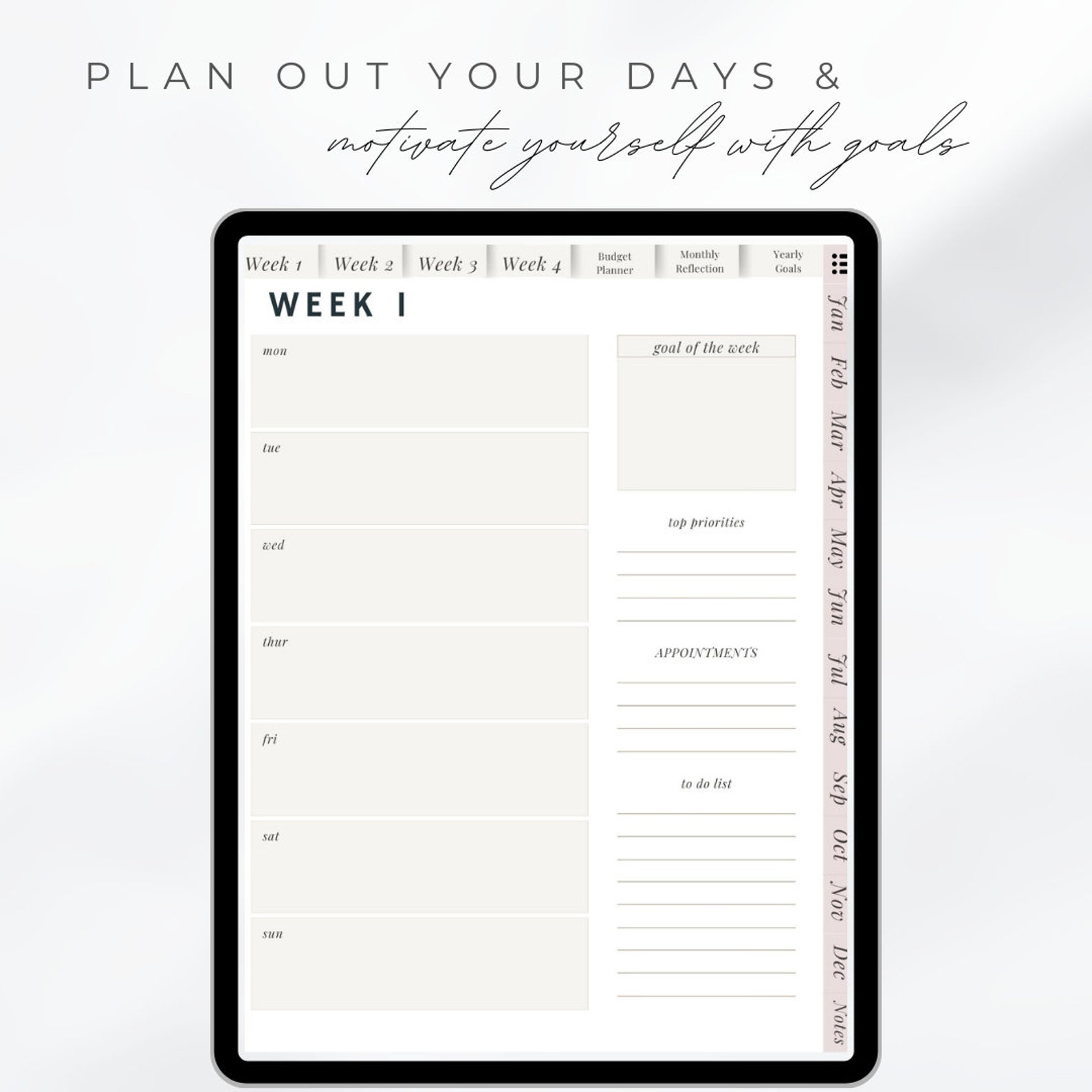 Minimal 2024 Digital Planner | 2024 Planner | iPad Planner | Goodnotes ...