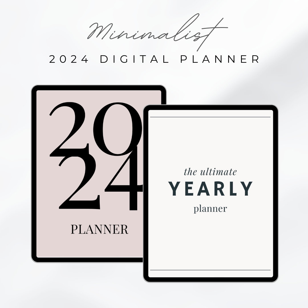 Minimal 2024 Digital Planner | 2024 Planner | iPad Planner | Goodnotes ...