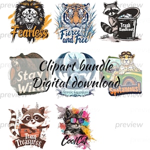 Tshirt Png Bundle, Graphic Tshirt Bundle, Sublimation Bundle, Tshirt Designs, Clipart Bundle, Png Files, Animal Graphics, Digital Download