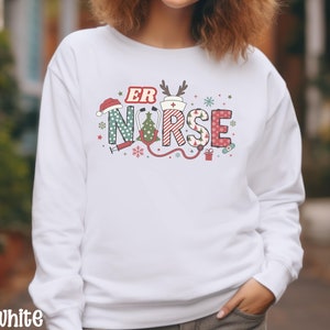 ER Nurse Christmas Sweatshirt - Holiday Medical Gift