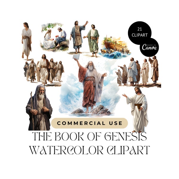 Bible Clipart | Book Of Genesis Clipart | He Is Risen | Christian Clipart | Jesus Clipart | Book Png | Religious Png | Bible Characters