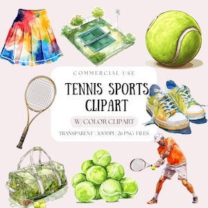 Tennis Clipart | Tennis Png | Geburtstags-Einladung Clipart | Sport Clipart | Clipart für Kinder | Tennisball Clipart