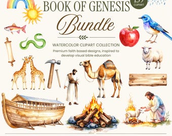 Genesis Clipart Bundle | Bibelgeschichten Grafiken (Digitaler Download)