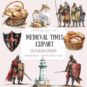 Medieval Clipart | Medieval Art Collection | Fairy Tale Clipart | Knight Png | Paper Crafts | Digital Fantasy Graphics | Scrap Book Art