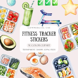 Clipart de remise en forme | Ajuster les autocollants | Motifs de sublimation | Bracelet d'activité physique | Graphiques de remise en forme | Stickers Gym | Clipart pour entraîneurs personnels