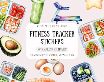 Fitness Clipart | Fit Stickers | Sublimation Designs | Fitness Tracker | Fitness Graphics | Gym Stickers | Clipart For Personal Trainers