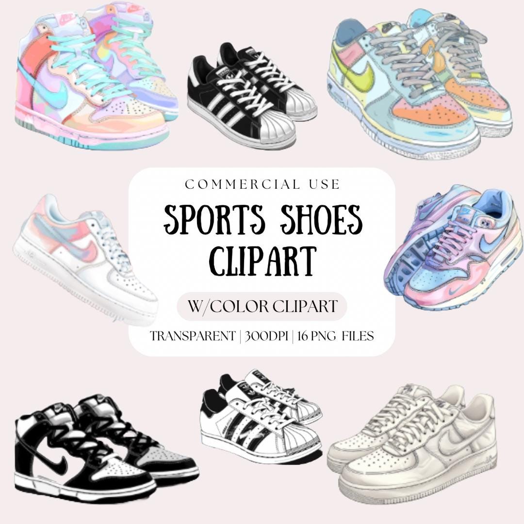 Sports Shoes Clipart | Sneakers Clipart | Casual Shoes Png | Clipart Sport | Basketball Shoes | Sport Png | Shoes Png | Sneakers Png