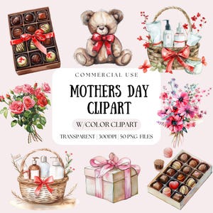 Mother&#39;s Day Assets | Bear Clipart | Mothers Day Clipart | Mother Daughter Clipart | For Mom Clipart | Mother’s Day Clipart | Family Clipart