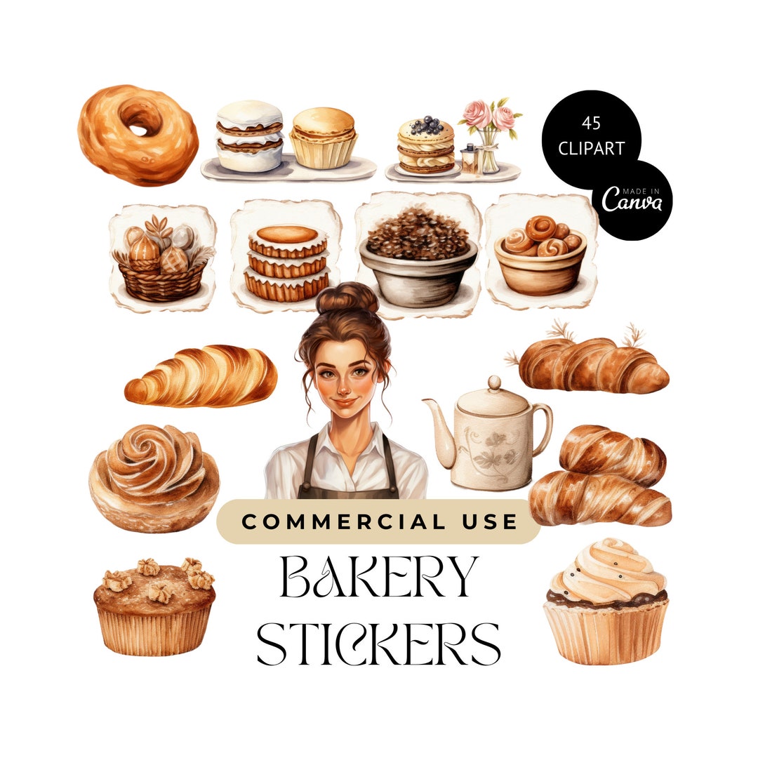 Small Business Bakery Stickers Printable Food Label Custom Baked Goods ...