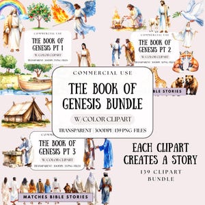 Book Of Genesis Clipart Bundle | Christian Pack | Church Leaders | Clipart For Teachers | Jesus Clipart | Christian Clipart Set