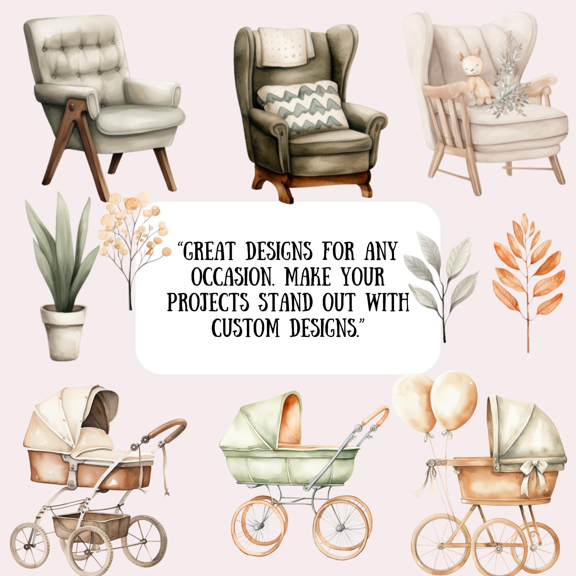 Neutral Baby Clipart | Boho Nursery | New Baby Card Design | Gender ...