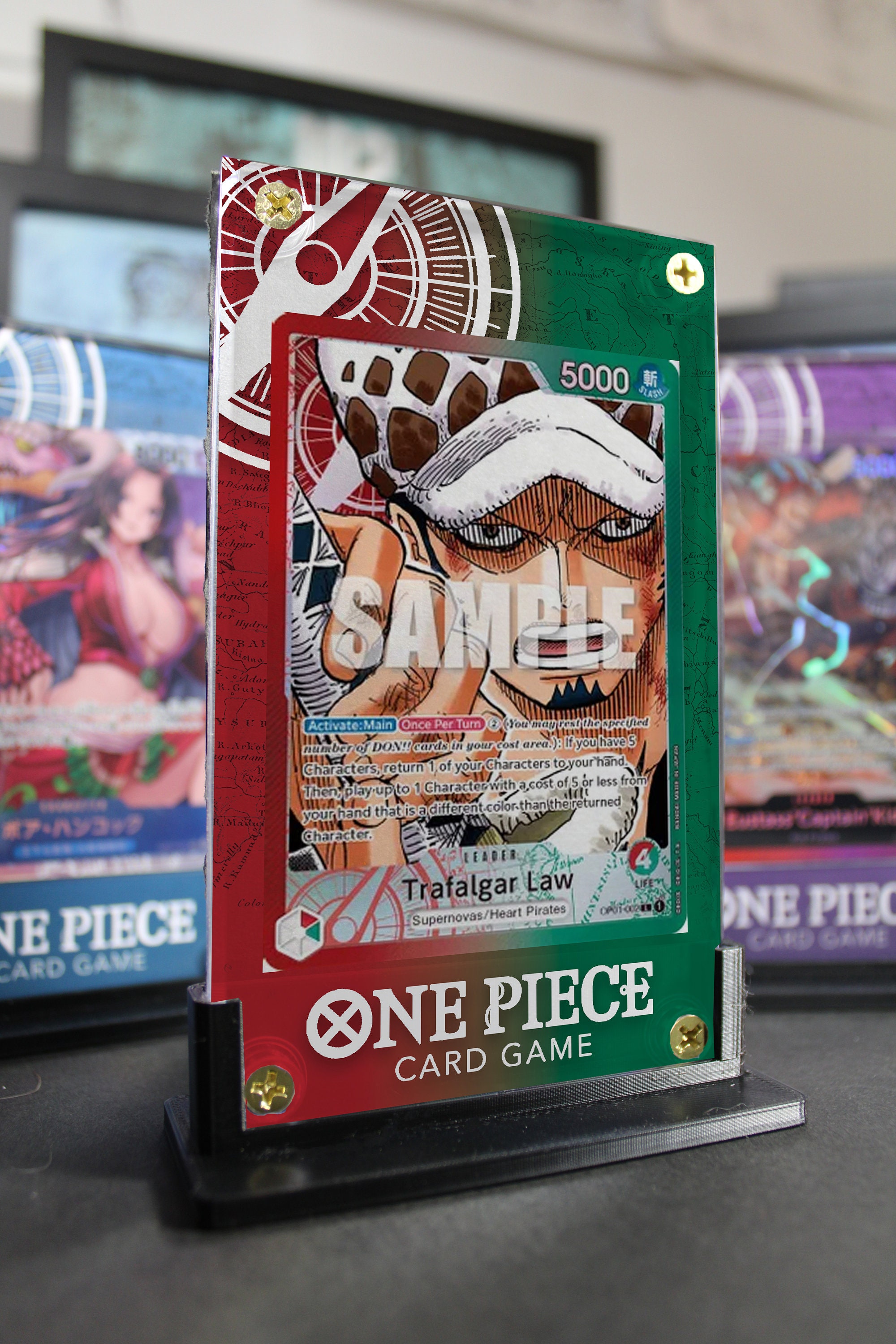 RED/GREEN LEADER Display| One Piece Trading Card | - Etsy