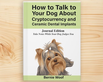 Customizable Funny Fake Book Cover Journal, Gift for Dog Lover