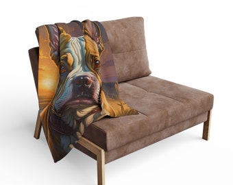 Arctic Fleece Blanket - Cozy Personalized Bulldog Blanket - Custom Bullie Picture Blanket - Perfect Gift for Bulldog Lovers