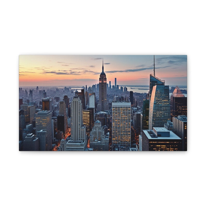SKYSCRAPERS OF NEW YORK GICLEE CANVAS ART PRINT POSTER main image 1