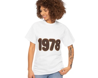 1978 Retro Graphic Tee: Unisex Heavy Cotton Birthday Gift