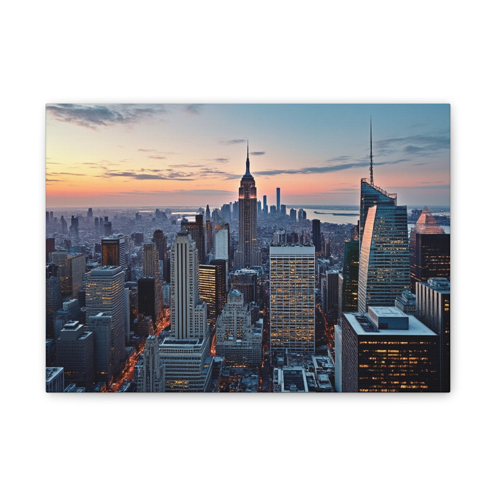 Stunning New York City Skyline Canvas Print, Large NYC Wall Art, Empire ...