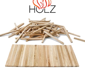 25 x Bastelklötzchen | Holzklötzchen | Klötzchen | Holzstäbchen | Stäbchen | Bastelholz | Holzleiste | Holzlatte | Holz 10x8x160-250 mm