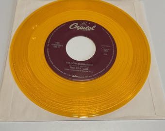BEATLES 7” YELLOW Vinyl Near MINT Yellow Submarine W. Eleanor Rigby  “Additional Purchases Ship For Free”