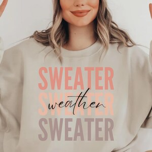 Sweater Weather Sweatshirt| Cozy Fall Sweatshirt| Retro Fall Crewneck | Family Fall Sweater| Warm Autumn Hoodie | Women&#39;s Fall Season Hoodie