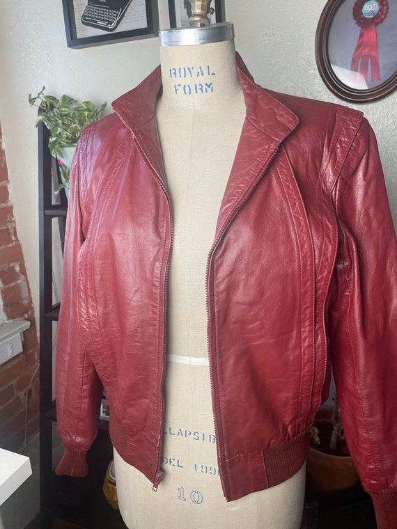 1980’s Maroon Leather Jacket