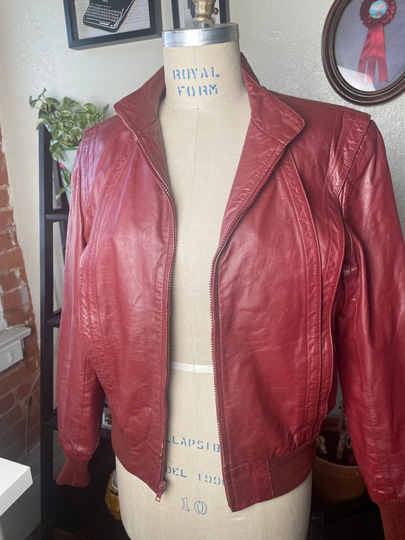 80s men's leather jacket - Gem