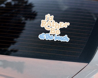 Beach Sticker Rather be at the beach vinyl sticker island sticker for laptop