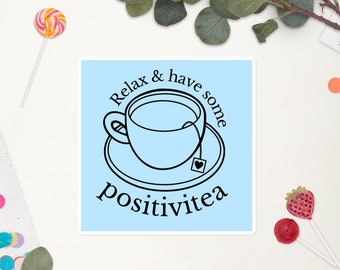 Positivitea vinylklistermärke - teälskare present