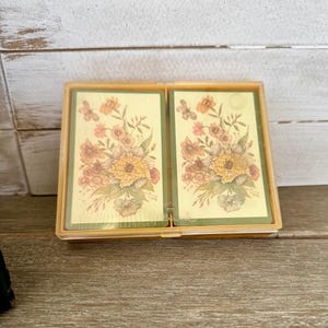 Vintage Hallmark English Garden Bridge double-deck playing cards