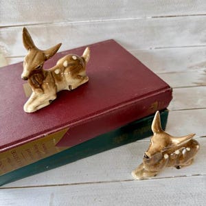 Vintage Bone China Mini Deer Figurines 4 Inches