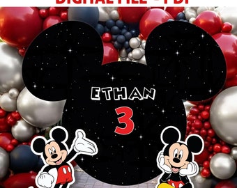 Mickey mouse,Big Decor Mickey Mouse,gender reveal party,Mickey Mouse Party Backdrop ,Printable Cutout Minnie Mouse,Cutout Mickey Mouse