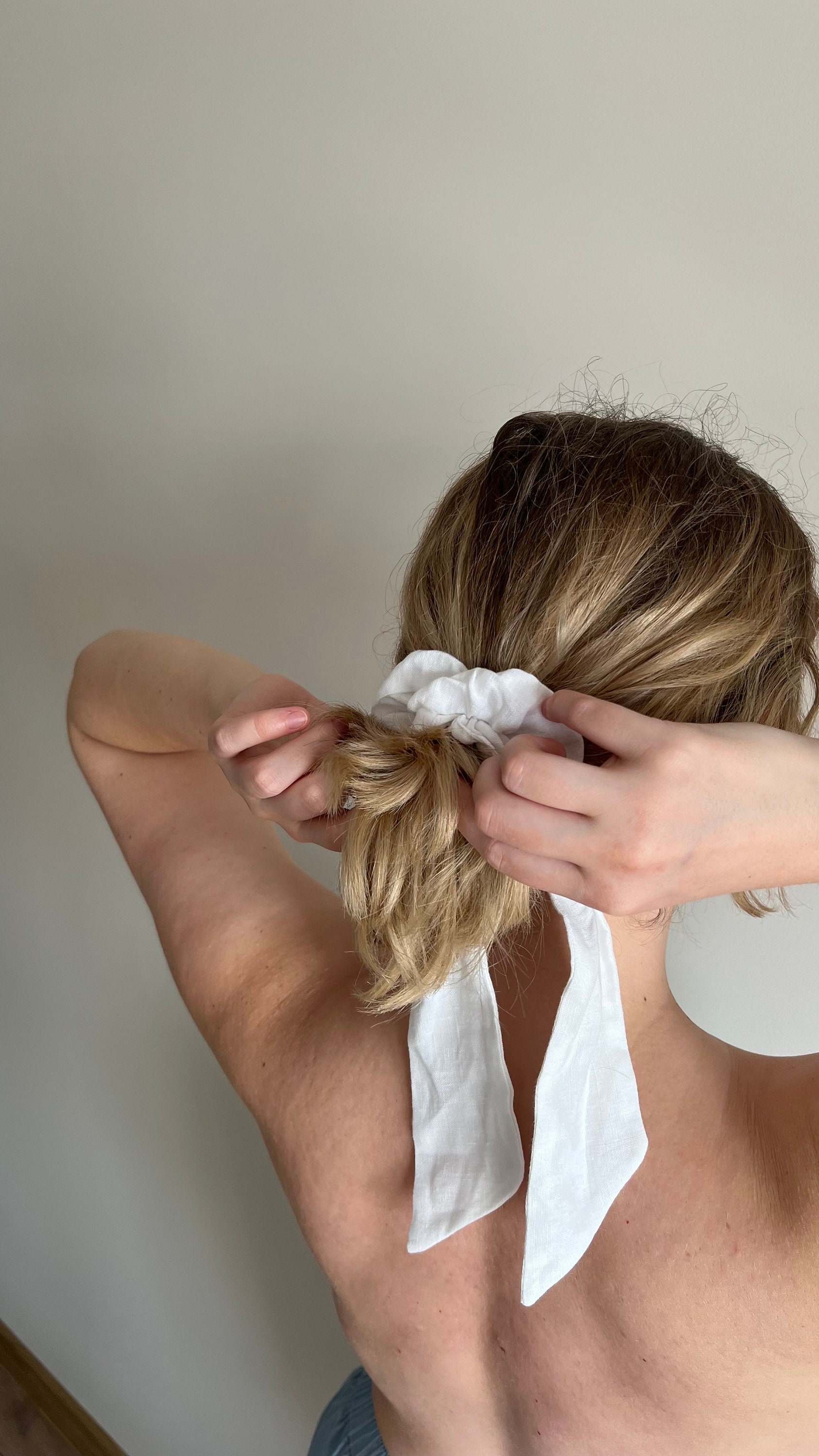 Handmade Linen Scrunchies. Linen Hair Accessories Handmade Linen Scrunchies. Linen Hair Accessories