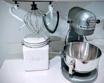 Hängende KitchenAid Mixer Triple Befestigung Halterung | Organisieren Sie Ihre Flachschaufel, Schneebesen, Knethaken Anhänge | Dreifacher Platzsparer