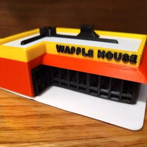 HO or N Scale Waffle House Building Scenery Kit White & Paintable Restaurant!