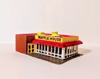 HO or N Scale Waffle House Building Scenery Kit White & Paintable Restaurant!