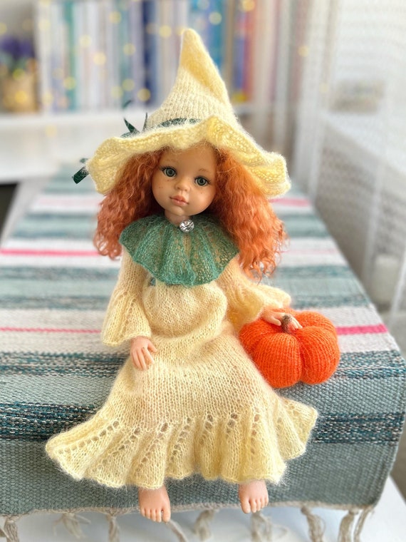 halloween knit dress KNITTING PATTERN Costume (clothes) for Paola Reina + Bonus Pumpkin Pattern XMAS CLOTHING