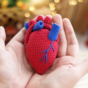 Häkelanleitung anatomisches Herz, Amigurumi Menschenherz