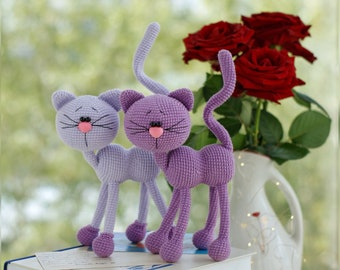 Crochet pattern cat. Amigurumi cat. Funny Crochet Cat.