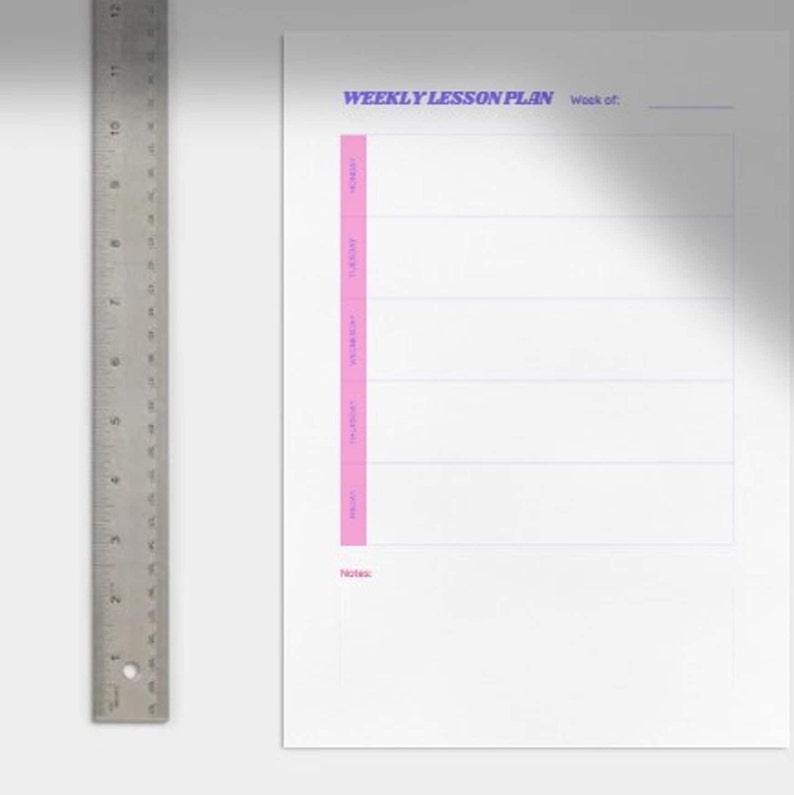 Lesson Plan Template - Etsy