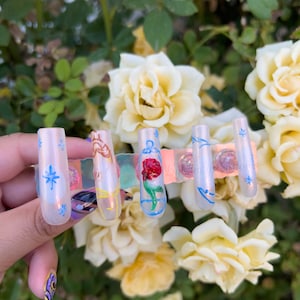 Beauty and the Beast Press On Nails\Disney nails\Handmade\Gel Nails\Press on nails