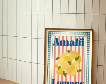 Amalfi Lemon Print: Italian Kitchen Wall Art