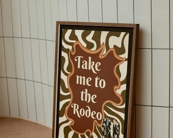 Vintage Rodeo Print: Wild West Cowgirl Wall Art